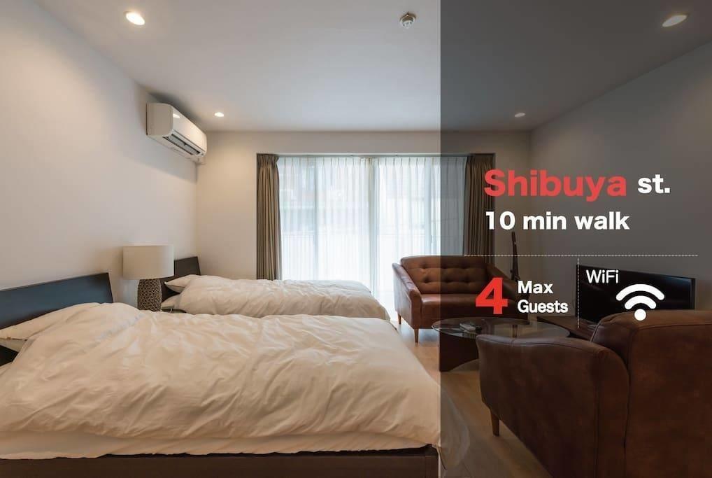 Shibuya Apartment Tw7 Präfektur Tokio Exterior foto